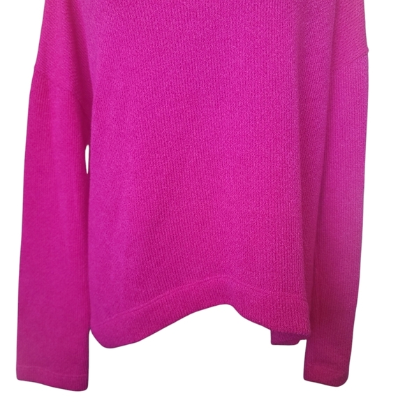 Clara Sunwoo - Cozy Turtle Neck Sweater Ribbed - Hot Pink Size Medium - Picture 3 of 10